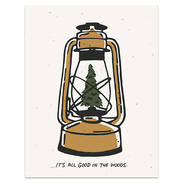 Woods Lantern Print