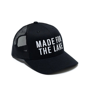 Black Logo Mesh Trucker Hat