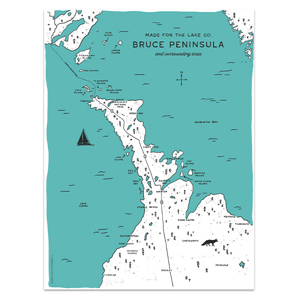 Brucejack Maps Bruce Peninsula Map – Made For The Lake Co.