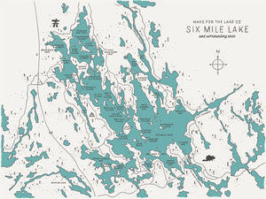 6 Mile Lake Map