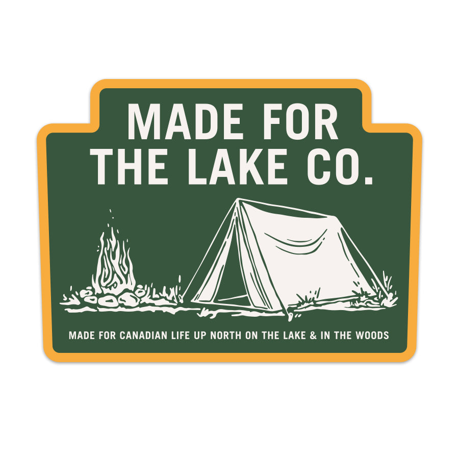 Camping Tent Green Sticker