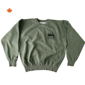 olive green crewneck