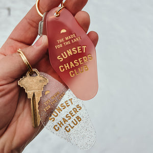 The Sunset Chasers Club Key Tag