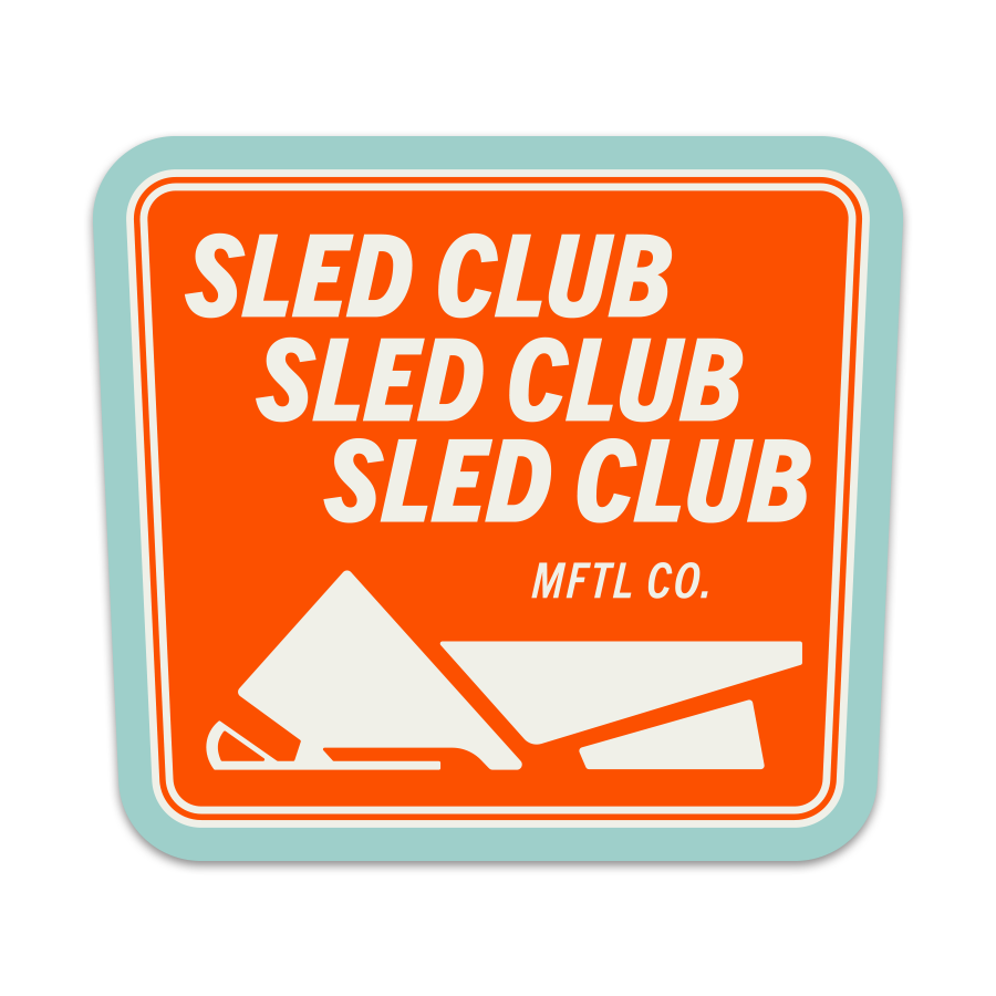 Sled Club Sticker