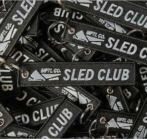 
                
                    Load image into Gallery viewer, Sled Club Fabric Key Tag
                
            