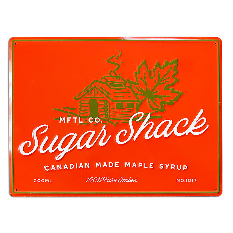 Sugar Shack Embossed Tin Tacker Sign
