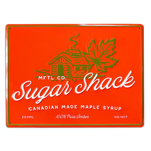Sugar Shack Embossed Tin Tacker Sign