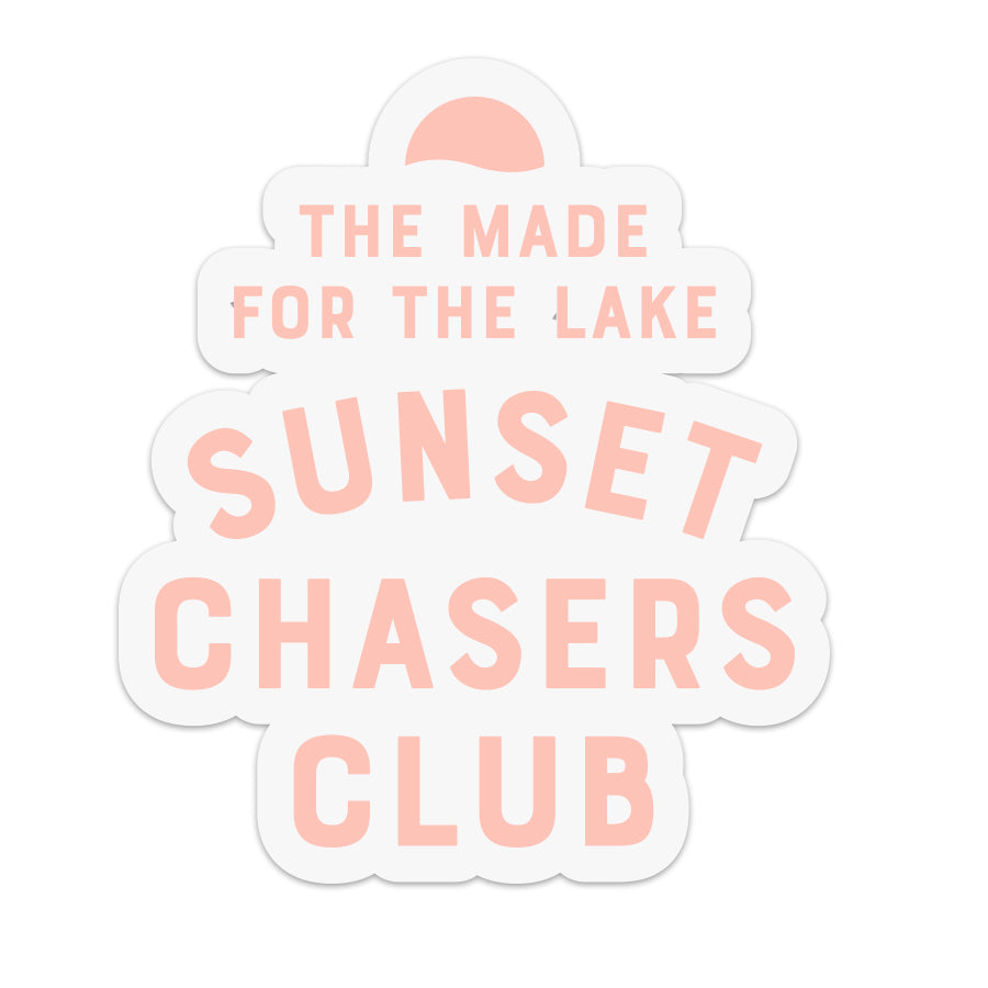 Sunset Chasers Club Clear Sticker